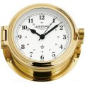 WEMPE Porthole Clock 140mm Ø (CUP Series) Porthole clock brass with Arabic numerals
