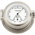  Thermometer/hygrometer nickel plated with white clock face