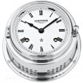 WEMPE Mechanical Bell Clock 150mm Ø (Bremen II Series) Bell clock chrome plated with Roman numerals