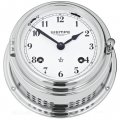 WEMPE Mechanical Bell Clock 150mm Ø (Bremen II Series) Bell clock chrome plated with Arabic numerals
