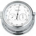  Barometer with thermometer/hygrometer chrome plated with white clock face