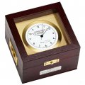WEMPE Chronometer, certified Chronometer brass in mahogany box