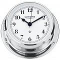  Yacht clock chrome plated with Arabic numerals