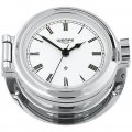 WEMPE Porthole Clock 120mm Ø (NAUTICAL Series) Porthole clock chrome plated with Roman numerals on white clock face