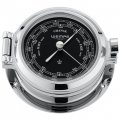 WEMPE Barometer 120mm Ø, hPa/mmHg (NAUTICAL Series) Barometer chrome plated with black clock face